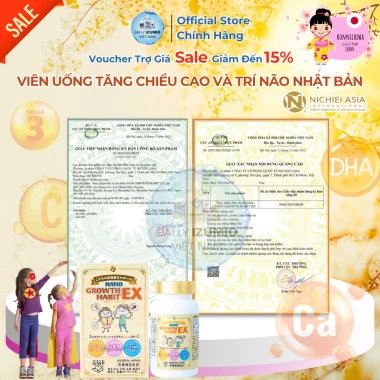 NANO GROWTH HABIT EX DHA Canxi D3 Tăng Chiều Cao Phát Triển Trí Não Cho Bé - Giảm 15% + Xuất Kèm VAT 5