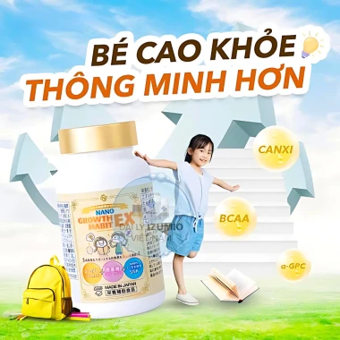 NANO GROWTH HABIT EX DHA Canxi D3 Tăng Chiều Cao Phát Triển Trí Não Cho Bé - Giảm 15% + Xuất Kèm VAT 6