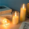Nến điện tử pin bộ 3 cây trong suốt - Đèn LED hình nến sang trọng, tiết kiệm điện 4