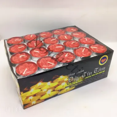 Nến Tealight Cao Cấp Đức Tín 100V Không Mùi Không Khói Cháy 1,5-2h An Toàn 5