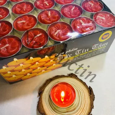Nến Tealight Cao Cấp Đức Tín 100V Không Mùi Không Khói Cháy 1,5-2h An Toàn 7