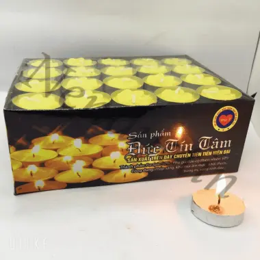 Nến Tealight Cao Cấp Đức Tín 100V Không Mùi Không Khói Cháy 1,5-2h An Toàn 9