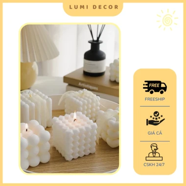 Nến Thơm Hình Lục Giác Sang Trọng - Decor Hàn Quốc Lumi, Giảm Giá Đặc Biệt 70k