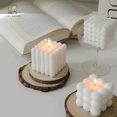 Nến Thơm Hình Lục Giác Sang Trọng - Decor Hàn Quốc Lumi, Giảm Giá Đặc Biệt 70k