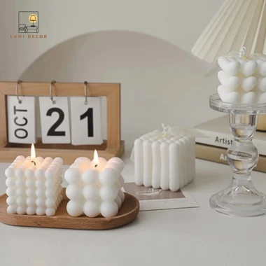 Nến Thơm Hình Lục Giác Sang Trọng - Decor Hàn Quốc Lumi, Giảm Giá Đặc Biệt 70k