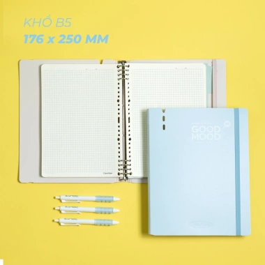 [NEW 2.026]Sổ Còng Classmate Bìa Foam Cứng Cao Cấp Giấy 100GSM, Sổ Binder Thay Giấy Refill Kẻ Ngang/Caro/Dotgrid BC08/09 3