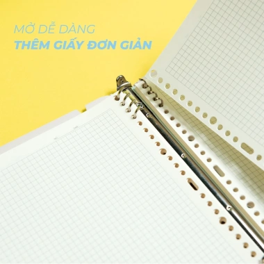 [NEW 2.026]Sổ Còng Classmate Bìa Foam Cứng Cao Cấp Giấy 100GSM, Sổ Binder Thay Giấy Refill Kẻ Ngang/Caro/Dotgrid BC08/09 4