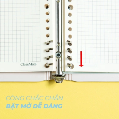 [NEW 2.026]Sổ Còng Classmate Bìa Foam Cứng Cao Cấp Giấy 100GSM, Sổ Binder Thay Giấy Refill Kẻ Ngang/Caro/Dotgrid BC08/09 5