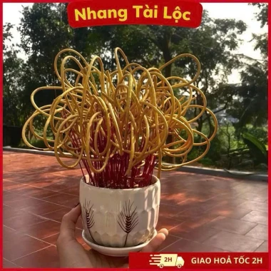 Nhang Hương Cuộn Tàn Vàng Ánh Kim Tài Lộc - 100 Nén Tam Đa, Giảm Giá, Chỉ 62.999 3