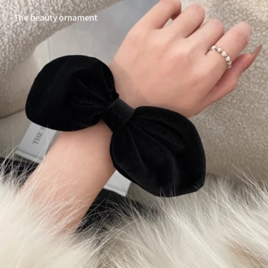 Nhung Nơ Tóc Lớn Dây Ánh Sáng Sang Trọng Nữ - Velour Thu Đông Cao Cấp Giá Rẻ 37303đ 4