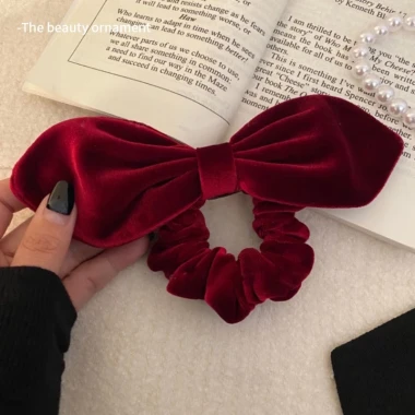 Nhung Nơ Tóc Lớn Dây Ánh Sáng Sang Trọng Nữ - Velour Thu Đông Cao Cấp Giá Rẻ 37303đ 7