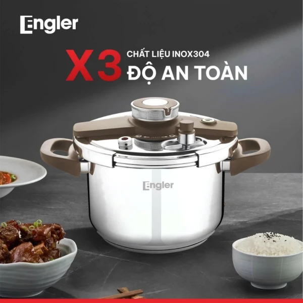 Hướng dẫn sử dụng Nồi áp suất inox Engler EL9.112 6L trên mọi loại bếp