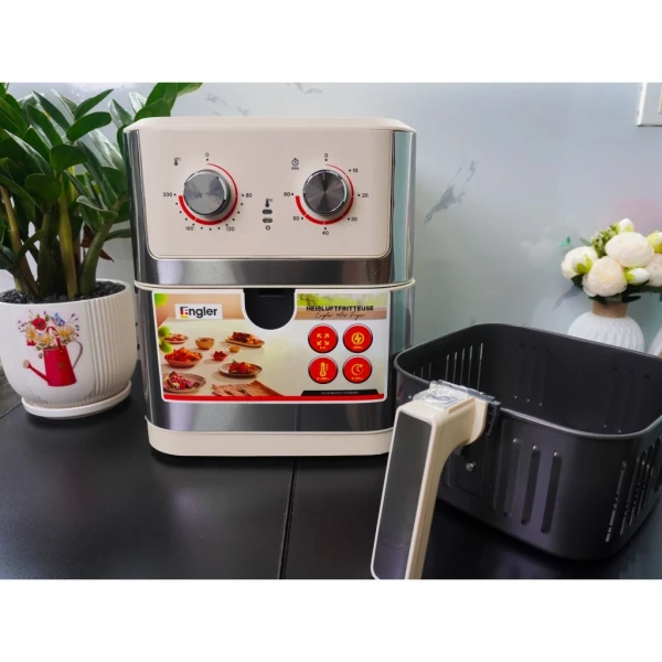 Hướng dẫn chi tiết sử dụng Nồi chiên không dầu Engler 9.8L để chiên gà nguyên con