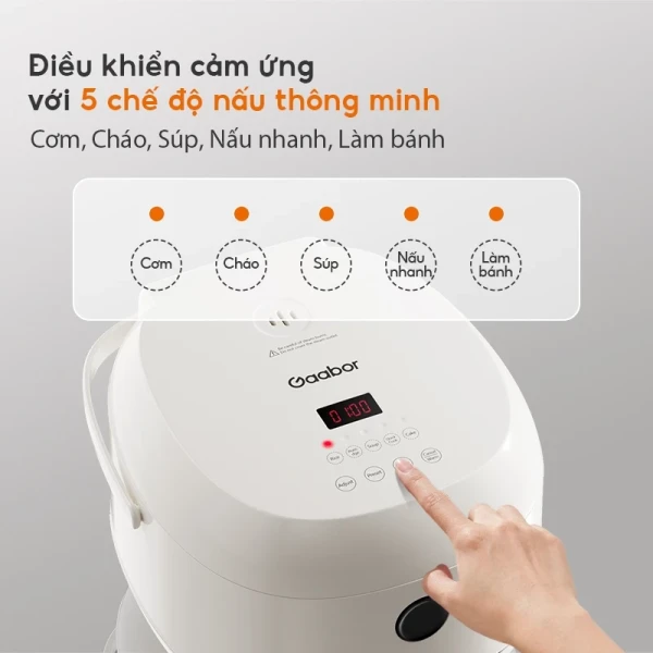 Hình ảnh sản phẩm Nồi cơm điện tử Gaabor RC-30T01A dung tích 1.2 lít 5 chế độ nấu đa năng lòng nồi chống dính giữ ấm đến 24H
