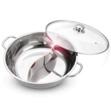 Nồi Lẩu 2 Ngăn Inox Dày Đệm - Dùng Được Bếp Ga, Bếp Từ, Siêu Đa Năng, Giá 148.000 2 Nồi Lẩu 2 Ngăn Inox Dày Đệm - Dùng Được Bếp Ga, Bếp Từ, Siêu Đa Năng, Giá 148.000 2