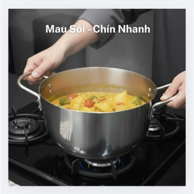 Nồi Nhôm Cao Cấp 16-30cm Kèm Nắp - Giá Siêu Tốt 448k, Nấu Ga & Hồng Ngoại Tiện Lợi 5 Nồi Nhôm Cao Cấp 16-30cm Kèm Nắp - Giá Siêu Tốt 448k, Nấu Ga & Hồng Ngoại Tiện Lợi 5