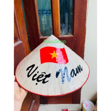 Nón Lá Dán Cờ Đỏ Sao Vàng Giá Rẻ - Mũ Lá Việt Nam Size 30-40cm Tặng Quai 5 Nón Lá Dán Cờ Đỏ Sao Vàng Giá Rẻ - Mũ Lá Việt Nam Size 30-40cm Tặng Quai 5