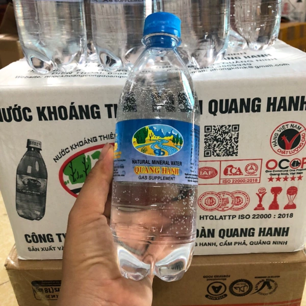 Thành phần khoáng chất trong Nước Khoáng Mặn Quang Hanh 500ml so với các loại nước tinh khiết khác