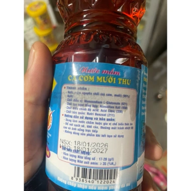 Nước Mắm Cá Cơm Nguyên Chất Mười Thu Bình Định - chai 480ml 5