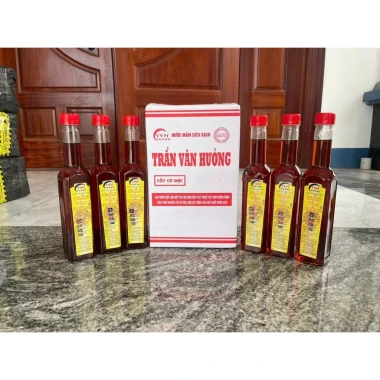 Nước mắm Siêu Sạch Trần Văn Hưởng cốt cô đặc 6 chai 470ml - Thùng nhựa, giá ưu đãi 555.000