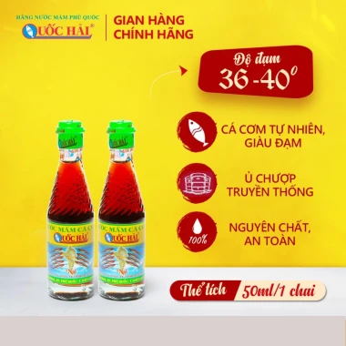Nước Mắm Truyền Thống Phú Quốc Quốc Hải - Combo 2 Chai Mắm Nhĩ 50ml Thượng Hạng (40 đạm) 2 Nước Mắm Truyền Thống Phú Quốc Quốc Hải - Combo 2 Chai Mắm Nhĩ 50ml Thượng Hạng (40 đạm) 2