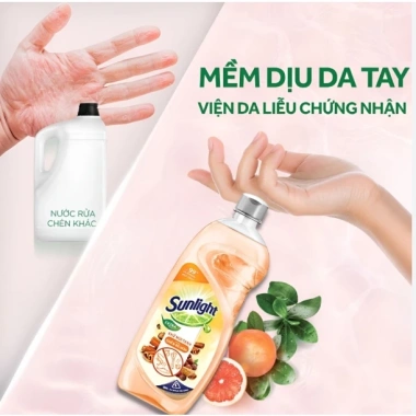 Nước Rửa Chén Bát Sunlight Thiên Nhiên Quế & Bồ Hòn - Chai 750G
