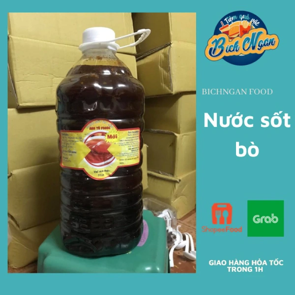 Hình ảnh sản phẩm Nước sốt bò ăn liền Anh Tú 5 lít, hương vị bánh tráng trộn, giảm giá 250k