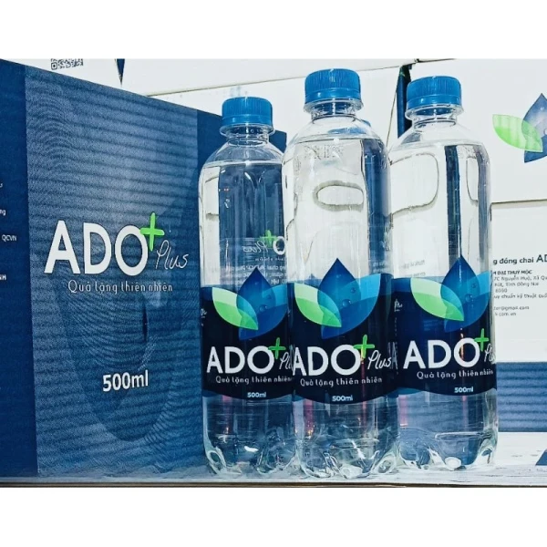 Hình ảnh sản phẩm Nước Suối Chai Nhỏ ADO+ / Chai 220ml / Thùng 24 Chai ( Nước Suối MiNi)