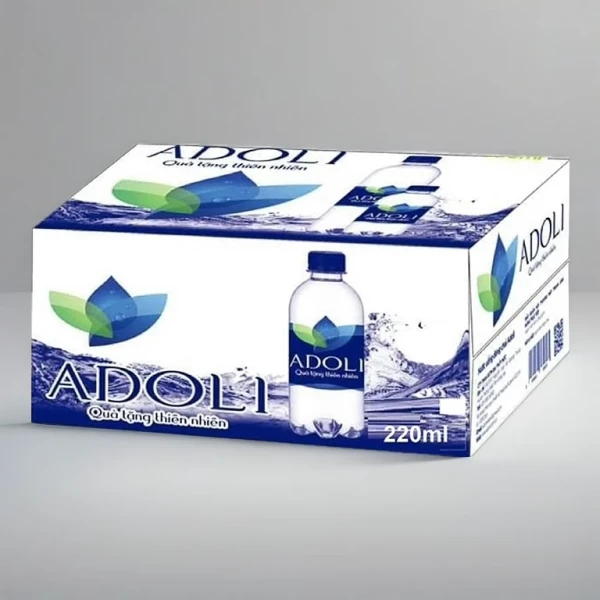 Hình ảnh sản phẩm Nước Suối Chai Nhỏ ADO+ / Chai 220ml / Thùng 24 Chai ( Nước Suối MiNi)