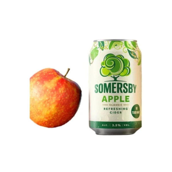Hình ảnh sản phẩm Nước Táo Lên Men Somersby Vị Mâm Xôi 3,5% ABV Lon 320ml - Giá chỉ 35.000, giảm so với 44.800