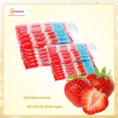 Nước trái cây Balula Vithaico vị dâu tây 75ml - 20 túi, giải khát, ngon lạnh, giảm giá 15.000