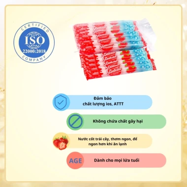 Nước trái cây Balula Vithaico vị dâu tây 75ml - 20 túi, giải khát, ngon lạnh, giảm giá 15.000