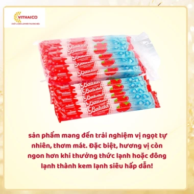 Nước trái cây Balula Vithaico vị dâu tây 75ml - 20 túi, giải khát, ngon lạnh, giảm giá 15.000