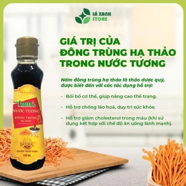 Nước Tương Đông Trùng Hạ Thảo Premium TAM’S 160ml – Chai Thủy Tinh, Lên Men Tự Nhiên, Không 3-MCPD 2
