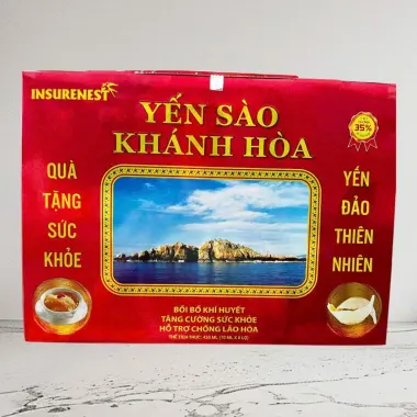 Nước Yến Sào Khánh Hoà 35% Tổ Yến Giảm Giá Còn 180.000đ - Hộp Quà 6 Lọ Cao Cấp InsureNest 5 Nước Yến Sào Khánh Hoà 35% Tổ Yến Giảm Giá Còn 180.000đ - Hộp Quà 6 Lọ Cao Cấp InsureNest 5