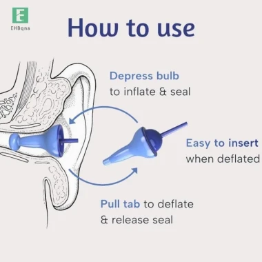 Nút tai bơm hơi sáng tạo, chống ồn thoải mái, tái sử dụng, chịu nước, phù hợp du lịch ngủ Nút tai bơm hơi sáng tạo, chống ồn thoải mái, tái sử dụng, chịu nước, phù hợp du lịch ngủ