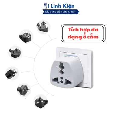 Ổ cắm chuyển đổi 3 chân sang 2 chân Ilinhkien siêu chắc chắn - Giá chỉ 10.600đ! 5 Ổ cắm chuyển đổi 3 chân sang 2 chân Ilinhkien siêu chắc chắn - Giá chỉ 10.600đ! 5