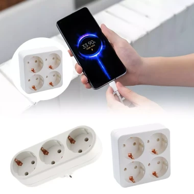 Ổ cắm chuyển đổi HULEQI EU, Bộ chuyển đổi ổ cắm 16A 250V, Ổ cắm điện đa năng chống cháy 1 đến 3 / 4 chiều Ổ cắm du lịch quốc tế 6 Ổ cắm chuyển đổi HULEQI EU, Bộ chuyển đổi ổ cắm 16A 250V, Ổ cắm điện đa năng chống cháy 1 đến 3 / 4 chiều Ổ cắm du lịch quốc tế 6
