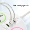 Ổ cắm điện đa năng thông minh AMPEREEASE 2.200w dây dài có cổng USB tiện lợi an toàn chống giật, Màu Ngẫu Nhiên 3