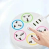Ổ cắm điện đa năng thông minh AMPEREEASE 2.200w dây dài có cổng USB tiện lợi an toàn chống giật, Màu Ngẫu Nhiên 5