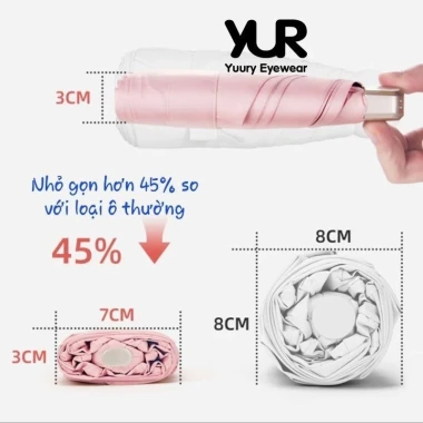Ô Dù Gấp Gọn Bỏ Túi Che Mưa Nắng UPF 50 Chống Tia Cực Tím Giá Rẻ