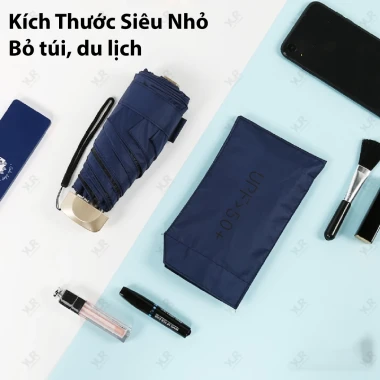 Ô Dù Gấp Gọn Bỏ Túi Che Mưa Nắng UPF 50 Chống Tia Cực Tím Giá Rẻ