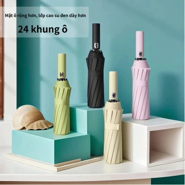 Ô Tự Động Gấp Gọn 24 Nan Chống UV - Dù Che Mưa Nắng Giá Tốt 73.038đ