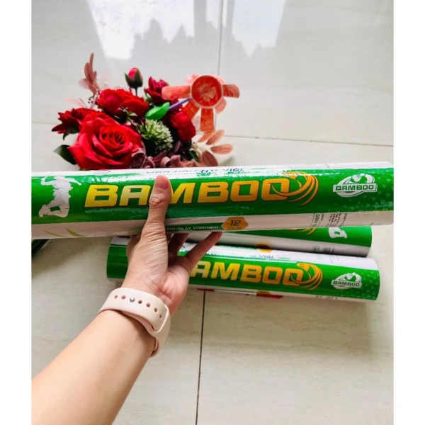 Hình ảnh sản phẩm Ống 12 quả cầu Bamboo xanh lá lông tự nhiên – Giá 389.000 VNĐ, giảm tới 20%