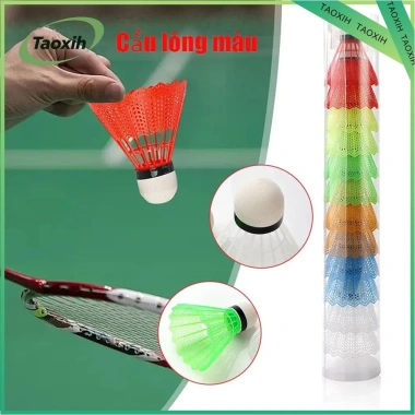 Ống 12 Trái Quả Cầu Lông Nhựa Nhiều Màu Sắc, Thích Hợp Mọi Lứa Tuổi, Giá Khuyến Mãi 48.000đ