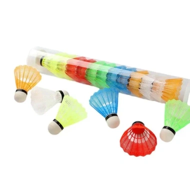 Ống 12 Trái Quả Cầu Lông Nhựa Nhiều Màu Sắc, Thích Hợp Mọi Lứa Tuổi, Giá Khuyến Mãi 48.000đ