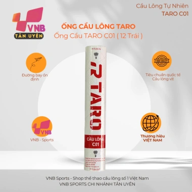 Ống Cầu Lông Taro C01 - VNB Sports, Siêu Bền, Giá Gốc 502.200, Giảm 405.000 VNĐ