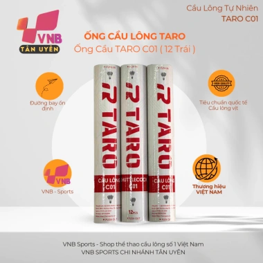 Ống Cầu Lông Taro C01 - VNB Sports, Siêu Bền, Giá Gốc 502.200, Giảm 405.000 VNĐ 3 Ống Cầu Lông Taro C01 - VNB Sports, Siêu Bền, Giá Gốc 502.200, Giảm 405.000 VNĐ 3
