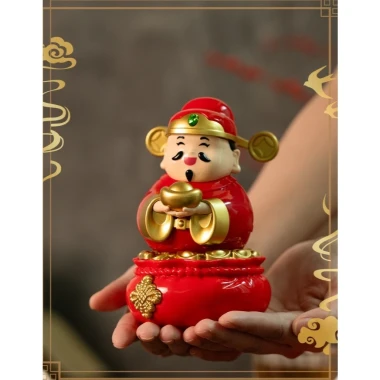 Ông Thần Tài Cầm Thỏi Vàng Lắc Lư Pin Mặt Trời - Giảm 23% còn 125000đ 5