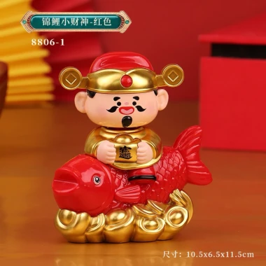 Ông Thần Tài Cầm Thỏi Vàng Lắc Lư Pin Mặt Trời - Giảm 23% còn 125000đ 11